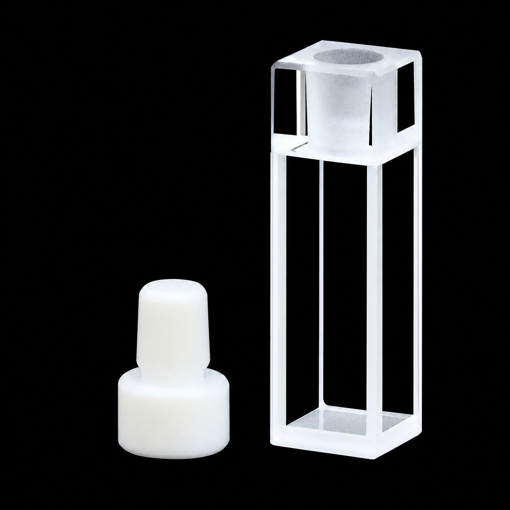 (MQQFL060) Quartz Fluorescence Cuvette, 32.5 mm, 7.5 mm Path Length, JGS3, Four-Way Light, 1 Piece