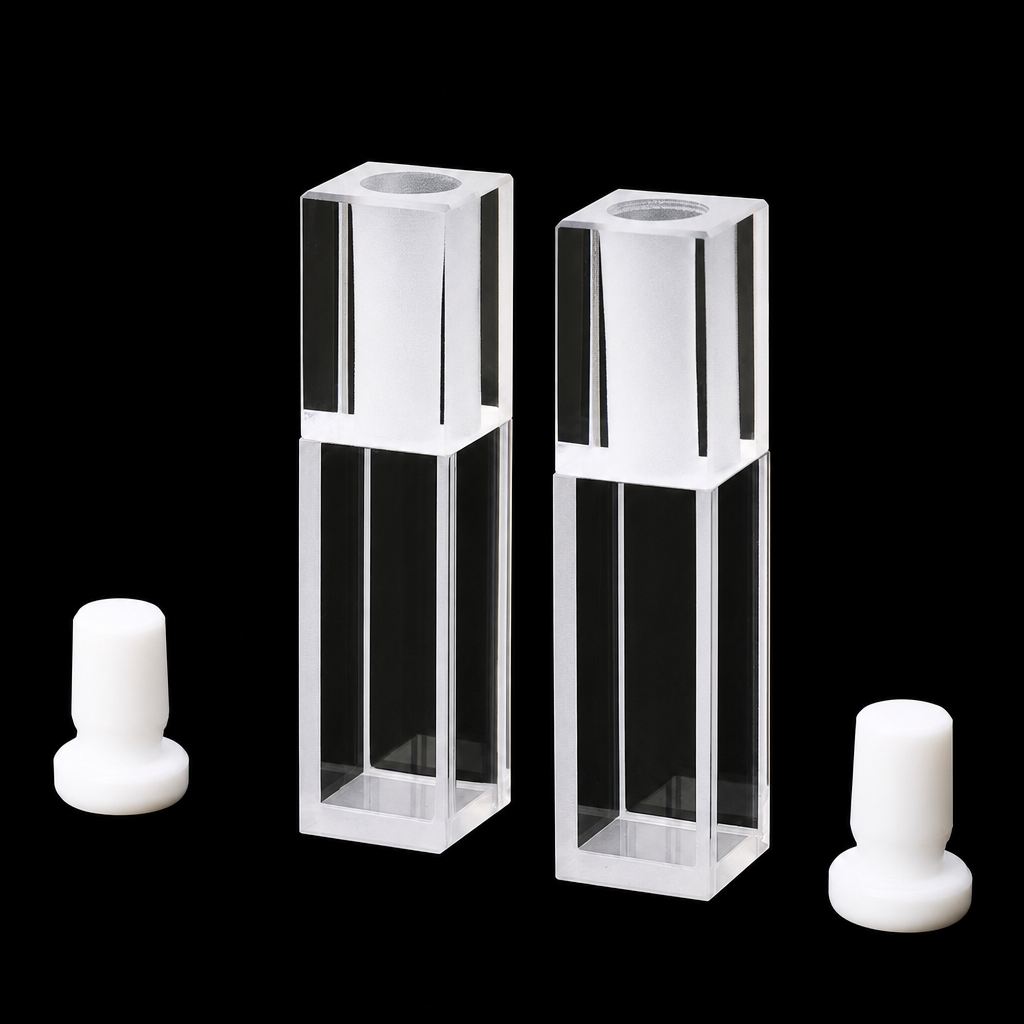 (MQQFL063) Quartz Fluorescence Cuvette, 40 mm, 7.5 mm Path Length, JGS3, Four-Way Light, Pack of 2