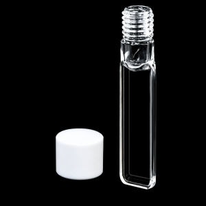 (MQQFL012) Quartz Screw-Top Cuvette, 0.1 mm path, Very Short Path with Large Screw Opening