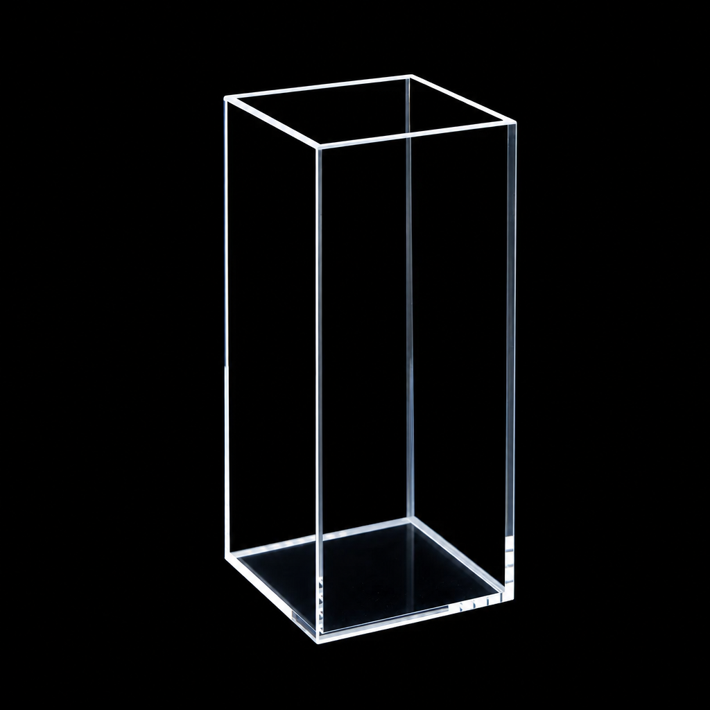 (MQQHC005) Quartz Sample Cell, 50 mm Path Length, 120 mm, 235 mL, 54 × 54 mm, Five-Way Light, Custom Size, 1 Piece