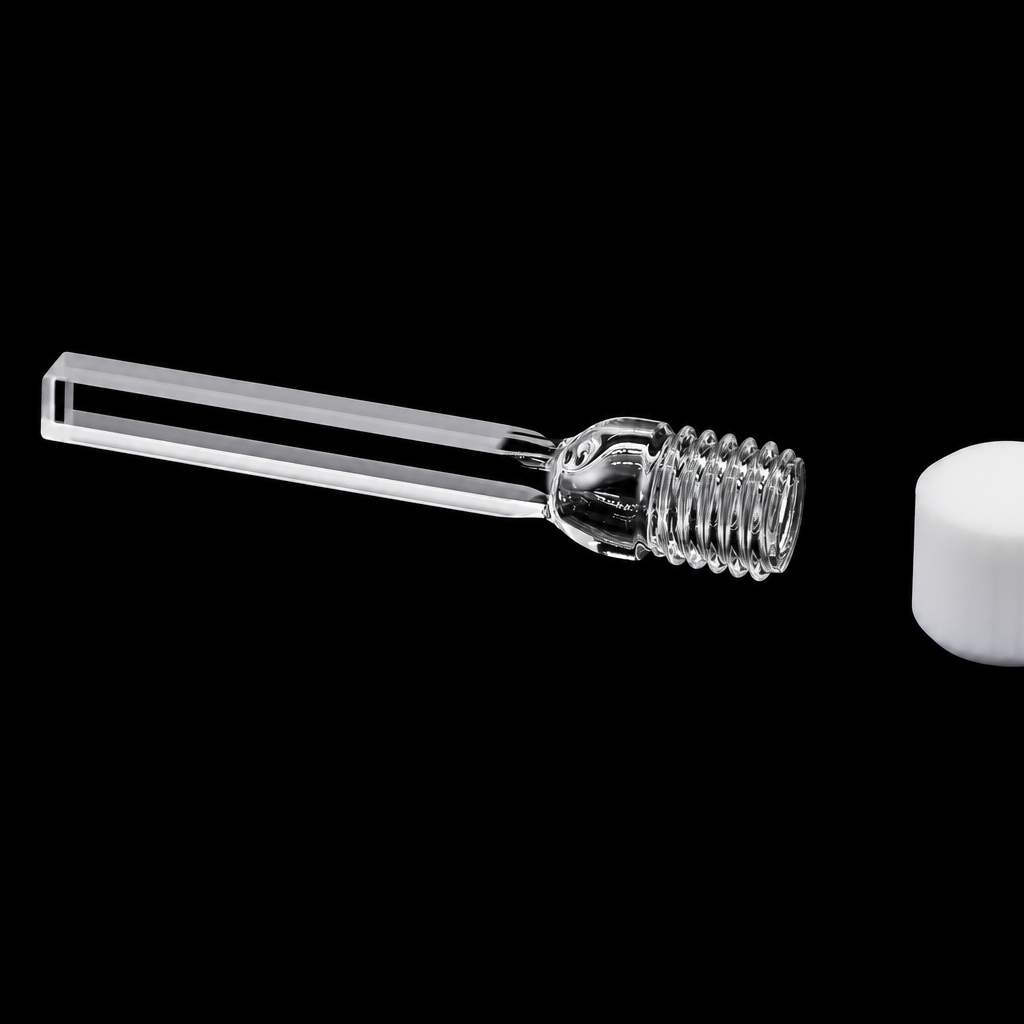 MQQSC025 quartz screw-cap cuvette, 2.5 mm path length