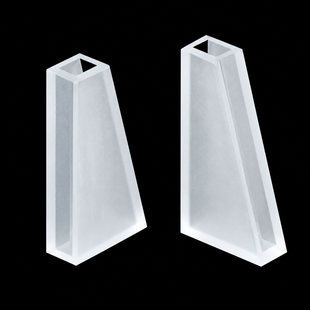 Quartz Trapezoidal Cuvette, 2.5 mL, 45 mm Height, 47.4 mm Length