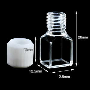 (MQQSC055) Quartz Screw-Top Cuvette, 10 mm Path, 30 mm Height with Cap, 1.2 mL