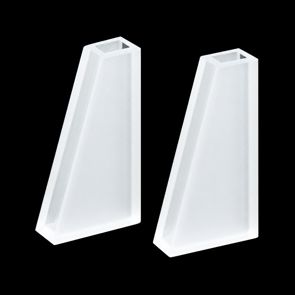 (MQQCU001) Quartz Trapezoidal Cuvette, 2.5 mL, 45 mm Height, 47.4 mm Length