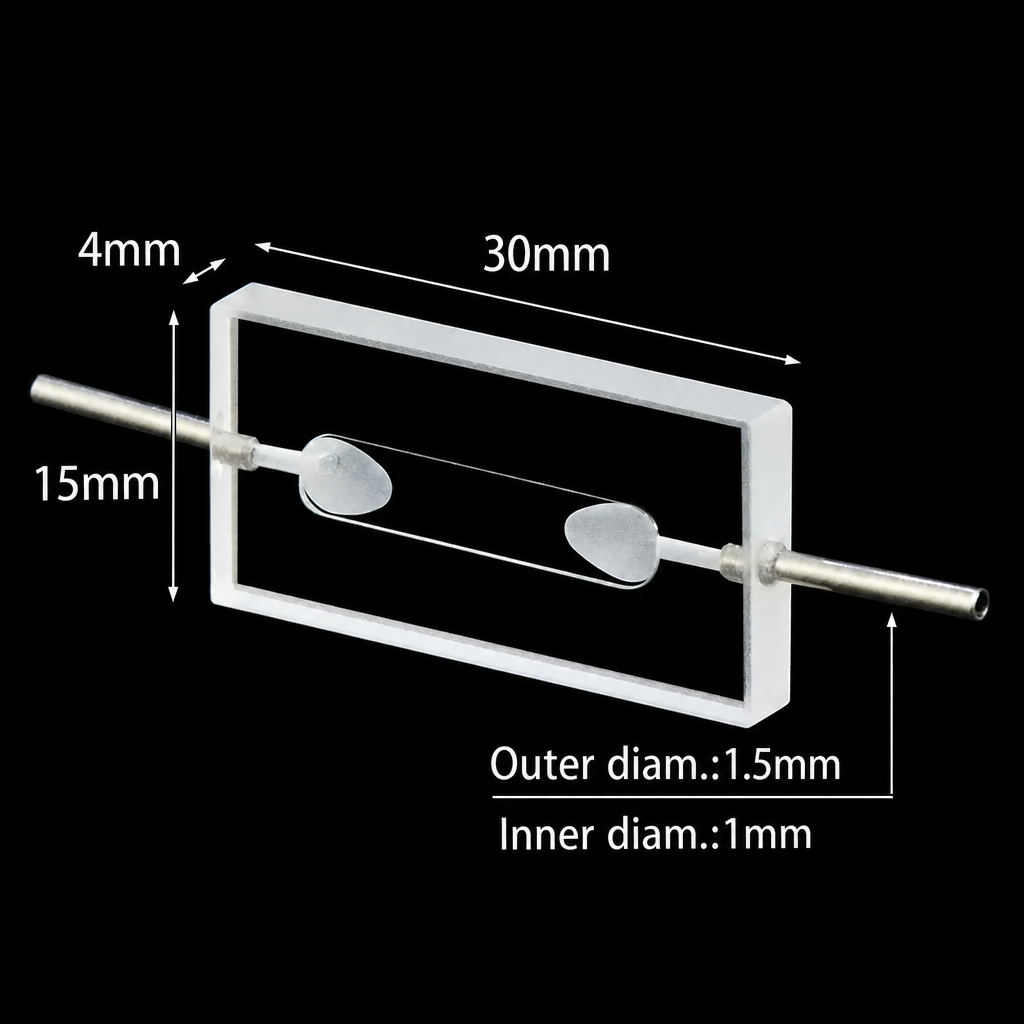 (MQQFC112) Quartz Counting Cell, Path Length: 0.5 mm, Two-Side Light-Transmitting Design, Integrated One-Piece Construction, 1 Piece