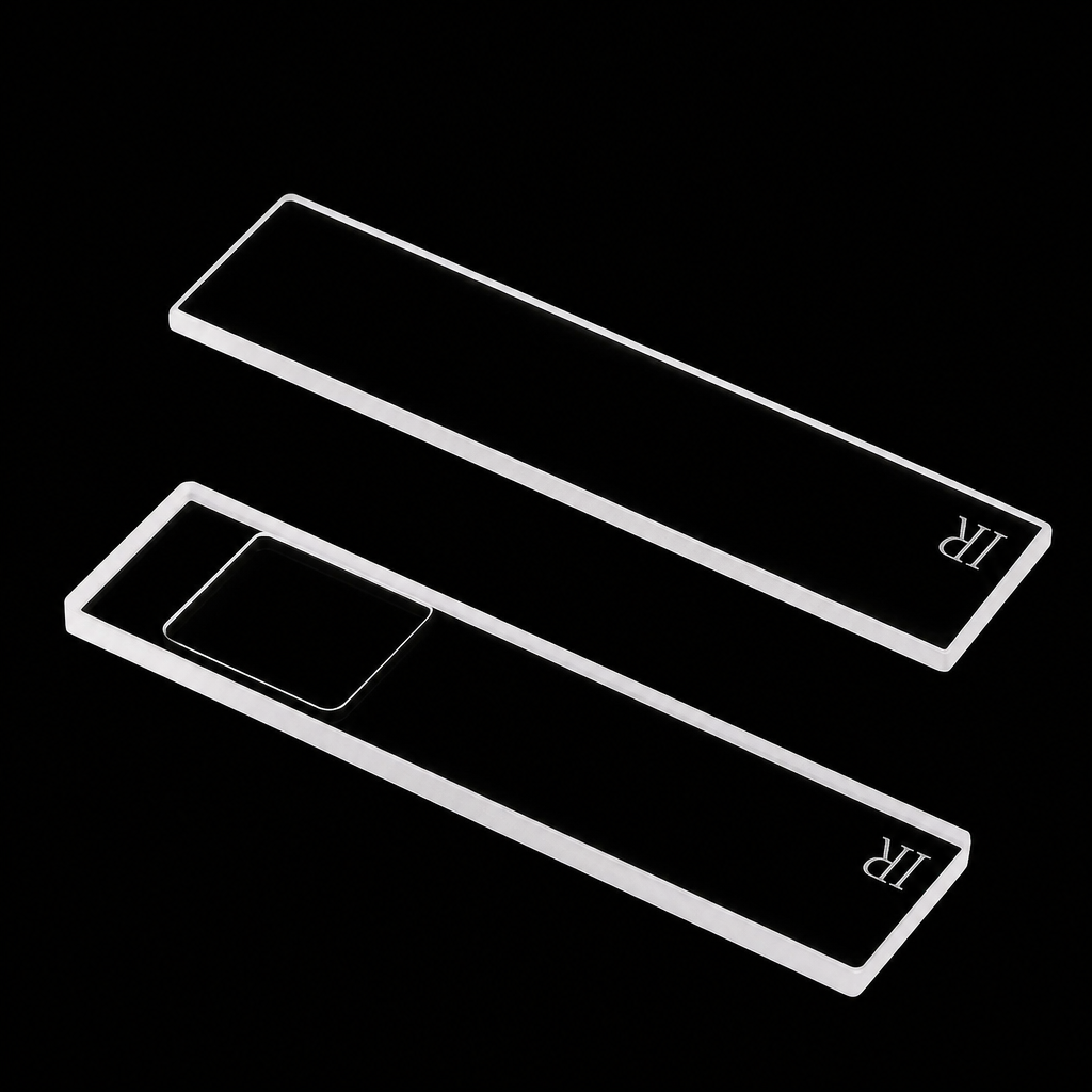 (MQQMC083) Detachable Quartz Cuvette, Capacity: 10 µL, Cover Plate Dimensions: 12 × 1.25 × 45 mm, Path Length: 0.1 mm