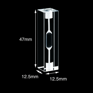 (MQQSC050) Quartz Flow Cell, 5/1.5 mm paths, 75 µL nominal capacity, Opposed Threaded End Access