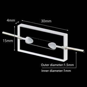 (MQQFC108) Quartz Counting Flow Cell, 0.05 mm path, 4 µL nominal capacity, Small-Gap In-Line Counting Cell