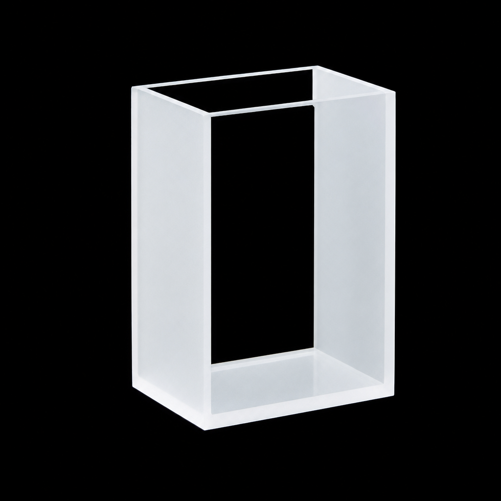 (MQQLW006) Quartz Large-Window Cuvette, 20 mm Path Length, 20 mL, 45 mm, Two-Way Light, 1 Piece