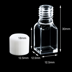 (MQQSC059) Quartz Screw-Top Cuvette, 10 mm Path, 35 mm Height with Cap, 1.5 mL