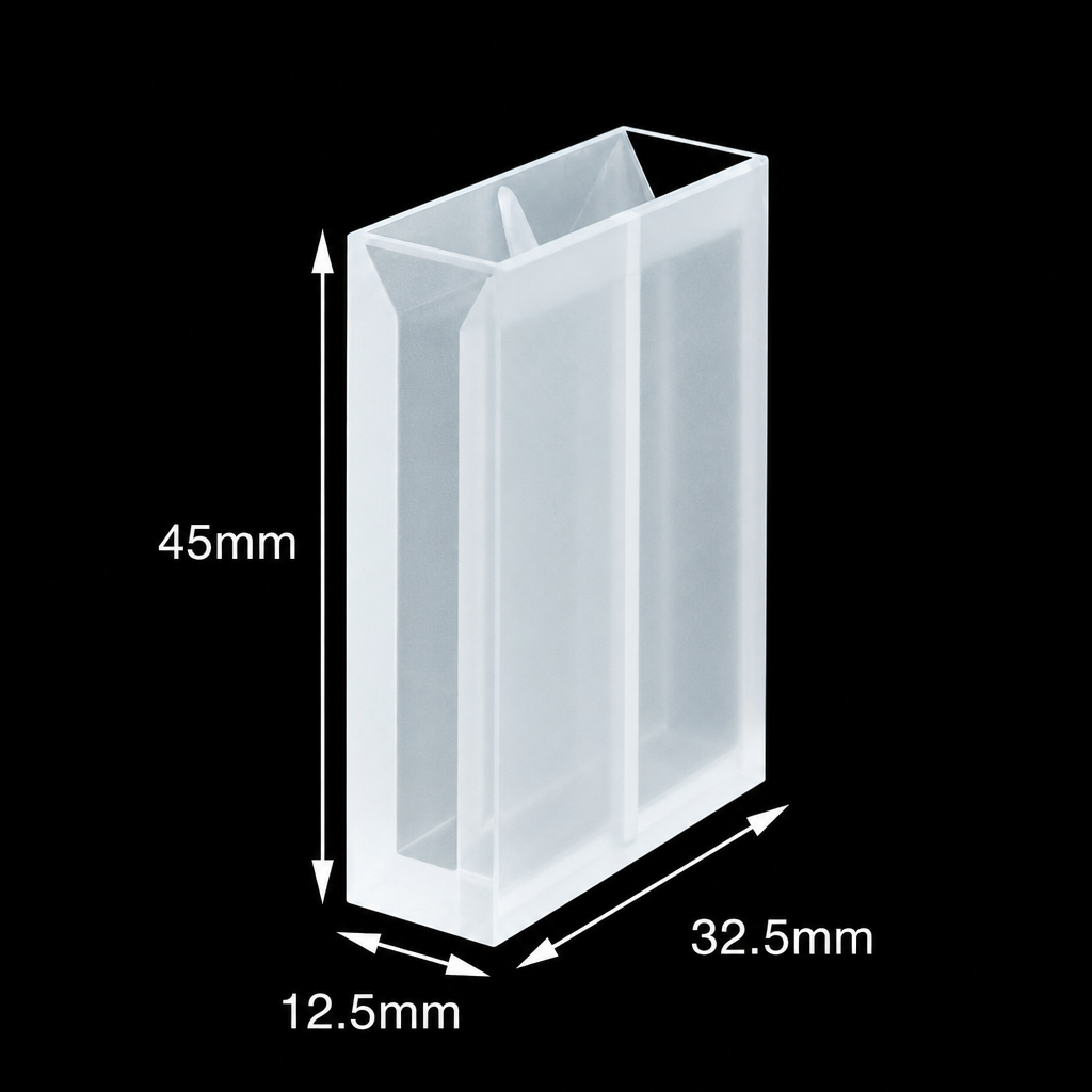 (MQQMC040) Quartz Micro Cuvette, 30 mm Path, 5 mm Slit, Two-Way Light, 1 Piece