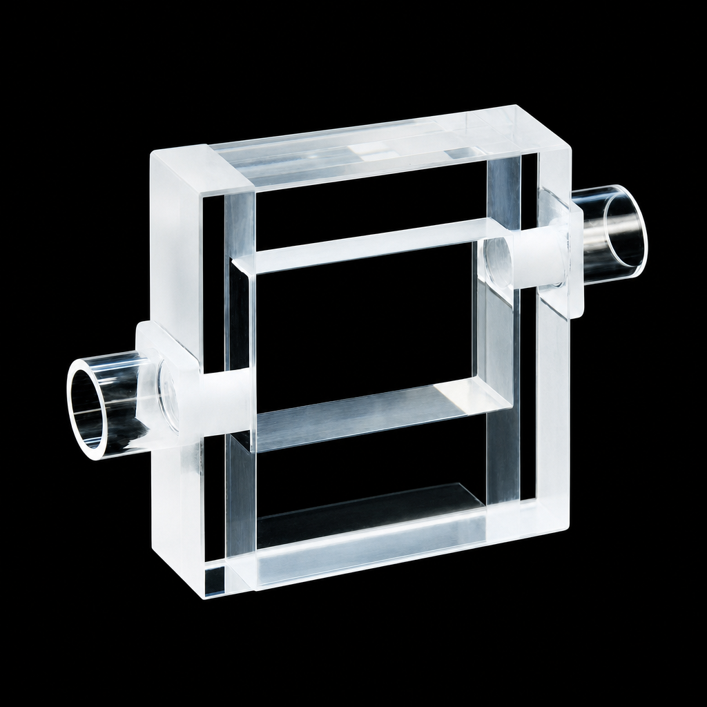 (MQQFC085) Quartz Flow Cell, 7.5 mm Path Length, 4.5 mL, JGS1, Two-Way Light, 1 Piece