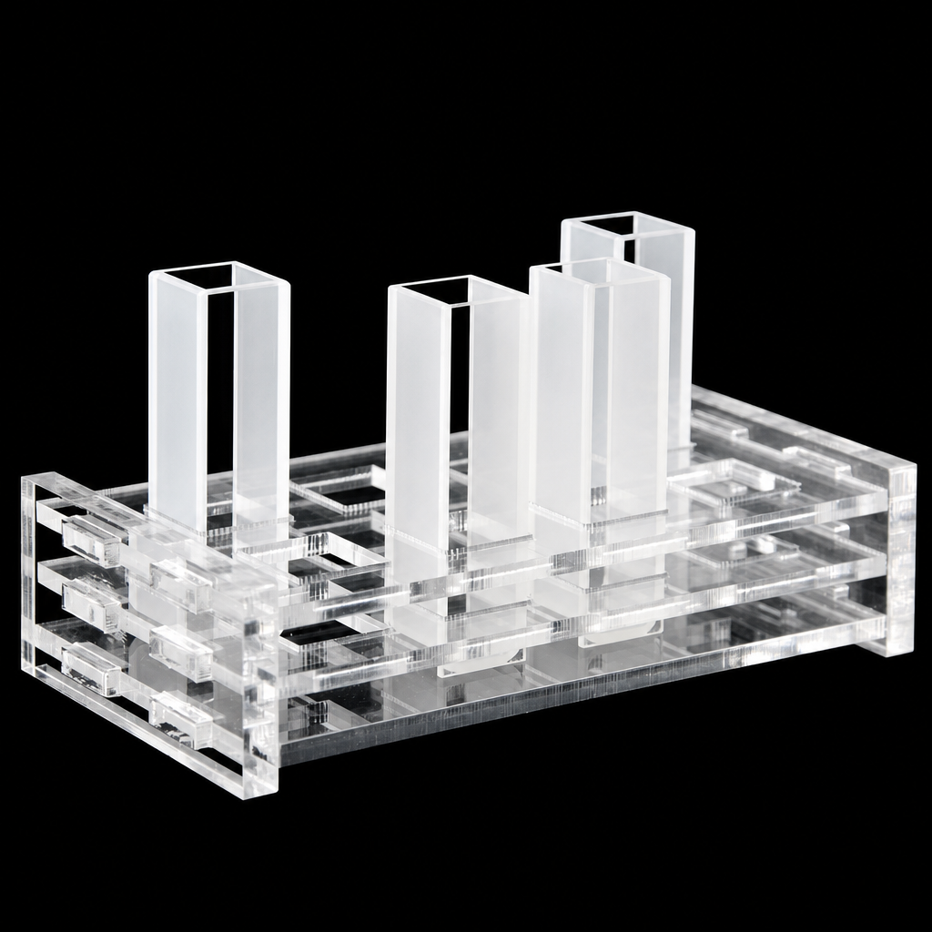 Cuvette Rack, 25 mm, 85 × 60 × 25 mm, Plastic, 12, 1 Piece