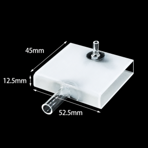 (MQQFC068) Quartz Flow Cell, 50 mm path, 17.5 mL nominal capacity, Small Top Tube and Large Side Tube