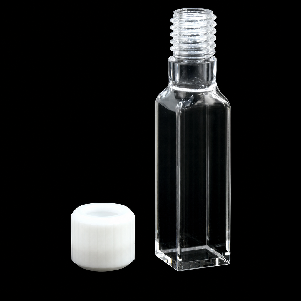 (MQQSC044) Quartz Screw-Top Fluorescence Cuvette, 10 mm Path, Five-Side Light Transmission, 1 Piece