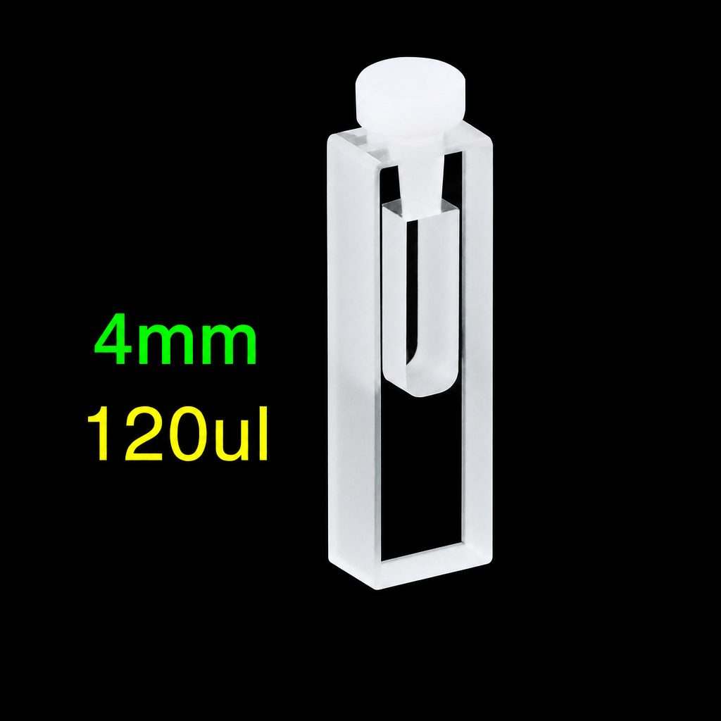 (MQQST003) Quartz Stoppered Cuvette Sample Cell, 4 mm Path Length, 120 µL, 1 Piece