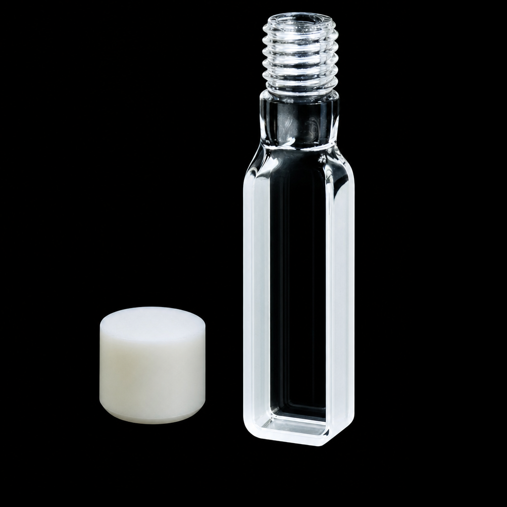 (MQQSC033) Quartz Screw-Top Cuvette, 5 mm Path, 1.75 mL, Two-Side Light Transmission, 1 Piece
