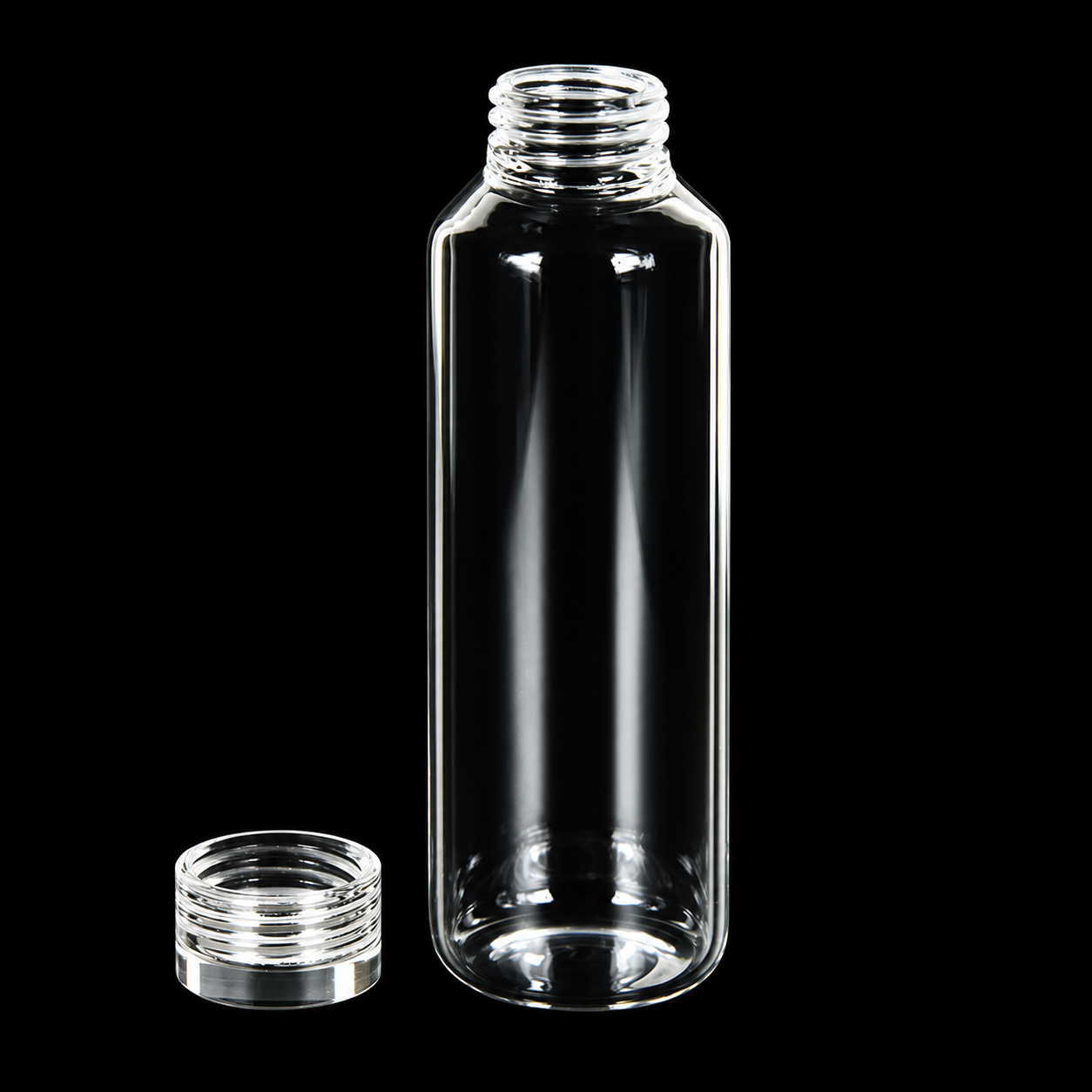(MQSV-100-QCV) Quartz Screw Sample Vial with Quartz Cap, Volume: 100 mL, Size: 40 x 116 mm