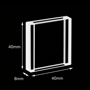 (MQQFC018) Quartz Cuvette Sample Cell, Capacity: 3.6 mL, Dimensions: 30 × 3 × 40 mm, Two-Side Light-Transmitting Design, Adhesive-Bonded Construction, 1 Piece