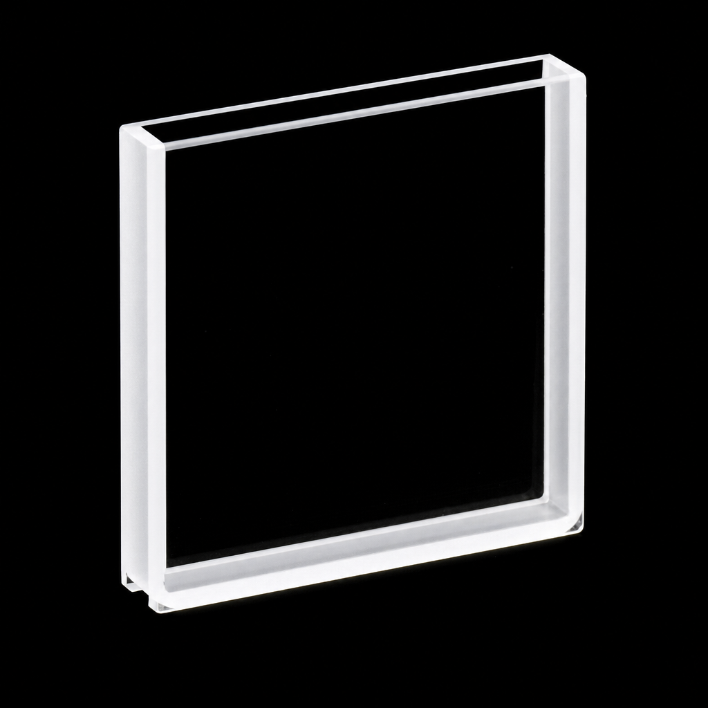 (MQQLW003) Quartz Large-Window Cuvette, 7 mL, 45 mm, 5 mm Path Length, 45 × 45 × 7 mm, Two-Way Light, 1 Piece