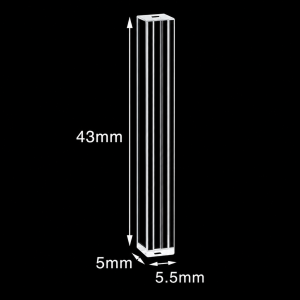 (MQQFC057) Quartz Rectangular Sample Cell, 1.5/1 mm Dual Path, 60 µL, Open at Both Ends