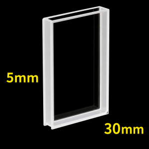 (MQQLW001) Quartz Large-Window Cuvette, 5 mm path, Broad Clear Faces