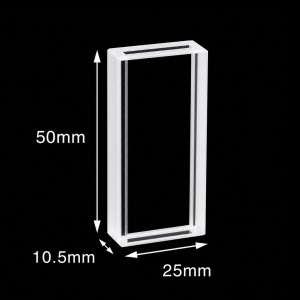 (MQQFC025) Quartz Rectangular Sample Cell, 2.5 mm Path, 2 mL, Open at Both Ends