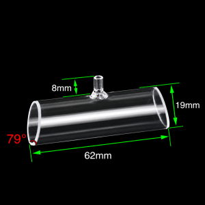 Quartz Trapezoidal Atomic Vapor Cell, 60 mm Path Length, 62 mm Overall Length, 19 mm Outer Diameter, 1 Piece