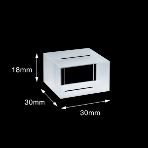 (MQQFC062) Quartz Rectangular Sample Cell, 1 mm Path, Open at Both Ends