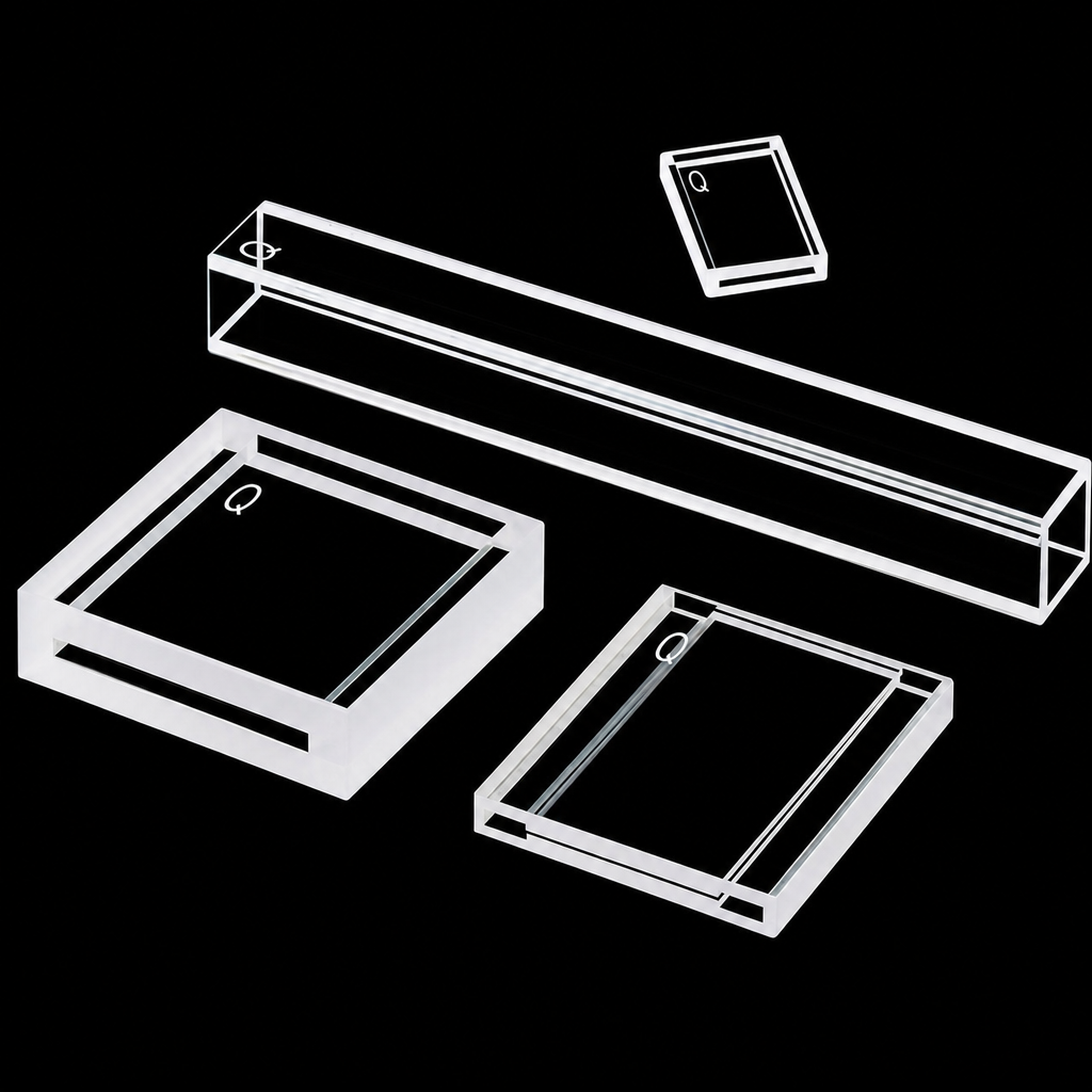 (MQQFC062) Quartz Flow Cell, Capacity: 25 µL, Dimensions: 18 × 1 × 18 mm, Two-Side Light-Transmitting Design