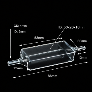 (MQQFC082) Quartz Flow Cell, 10/20 mm paths, 10 mL nominal capacity, Broad Dual-Path Chamber