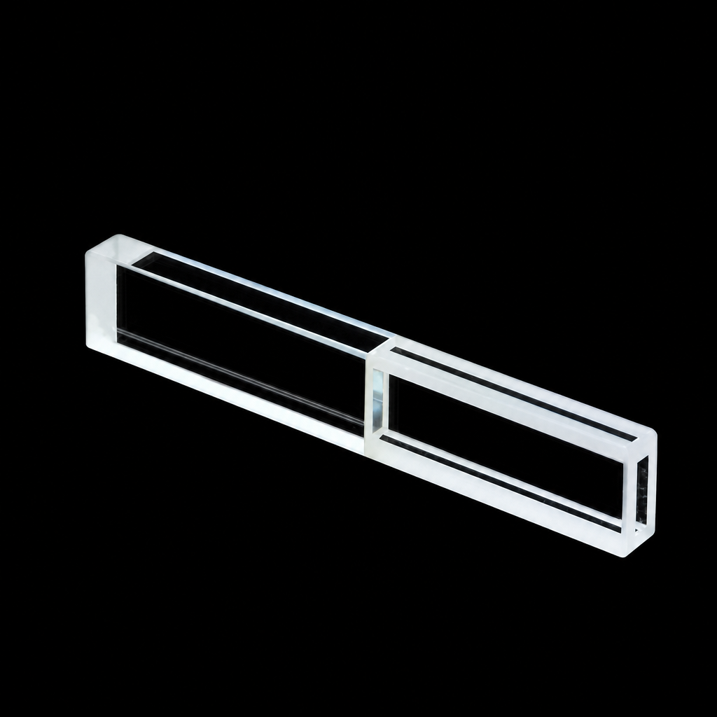 Quartz Cuvette, 80 µL, Dual 5 mm and 1 mm Paths, Four-Side Transmission