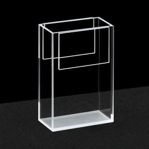 (MQQFL001) Glass Fluorescence Cuvette, 21 mm path, 46 mL nominal capacity, Locating Blocks