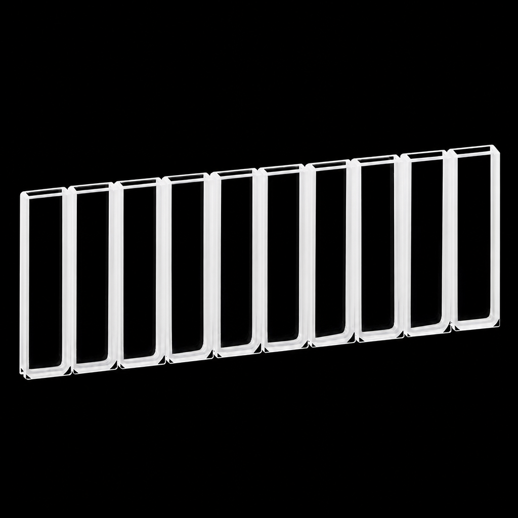SCHOTT Glass Cuvette, 3 mm Path, 1.05 mL, 10 Pieces, No Lid