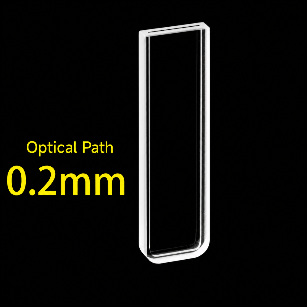(MQQIR004) Infrared Quartz Cuvette, 0.2 mm Optical Path, Two-Sided Light Transmission, 1 Piece