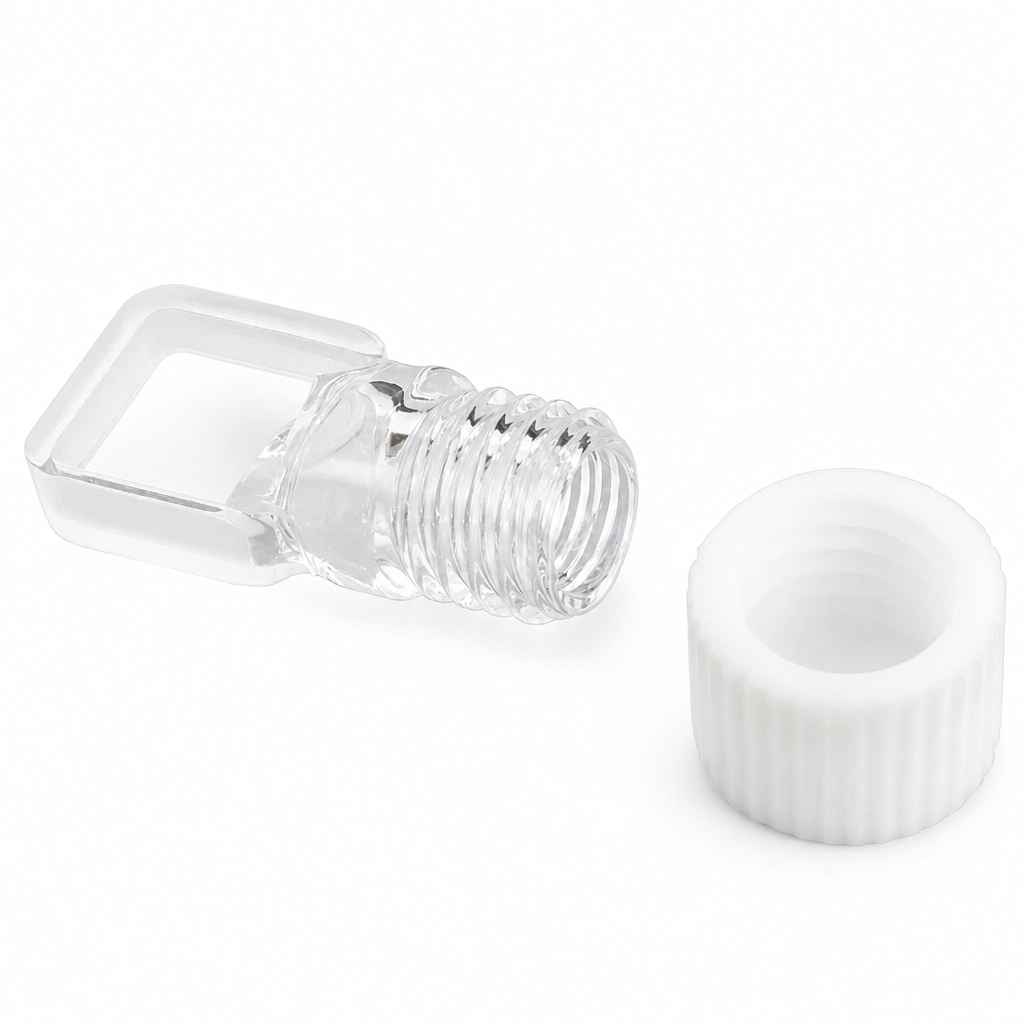 Quartz Screw-Top Cuvette, 480 µL, 3 mm Path, 15 × 5 × 13 mm Body