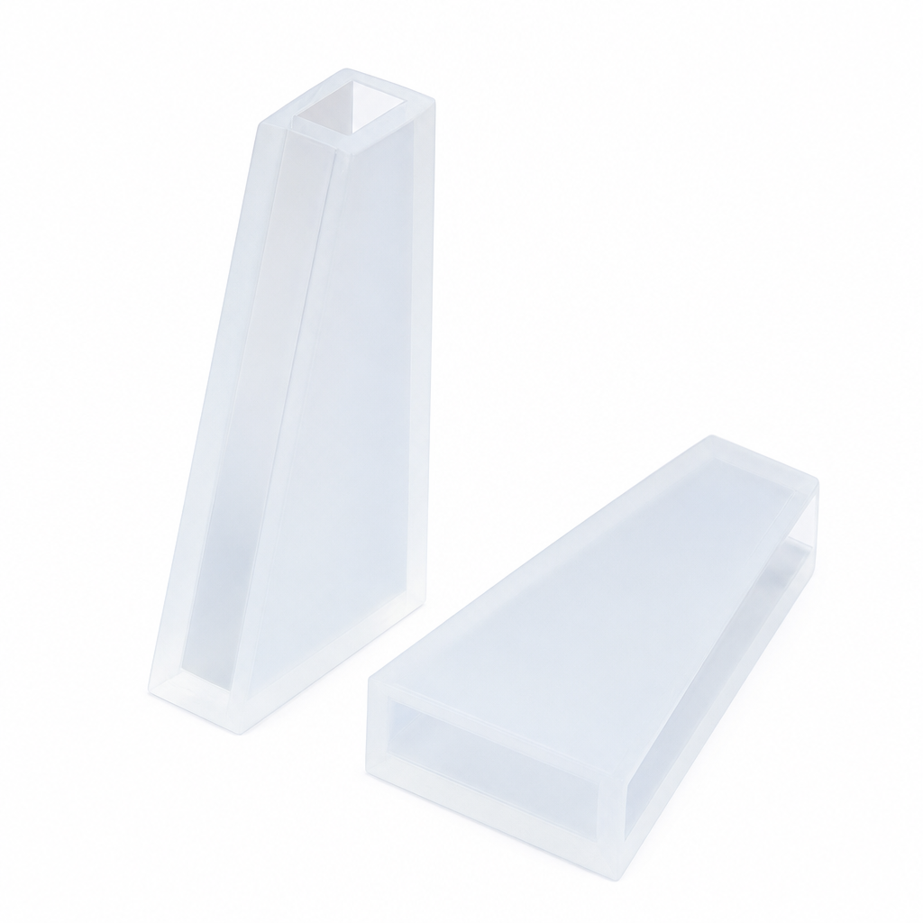 Quartz Trapezoidal Cuvette, 2.5 mL, 45 mm Height, 47.4 mm Length