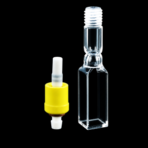 (MQQFL052) Quartz Screw-Top Cuvette, 10 mm path, Valve Closure Assembly