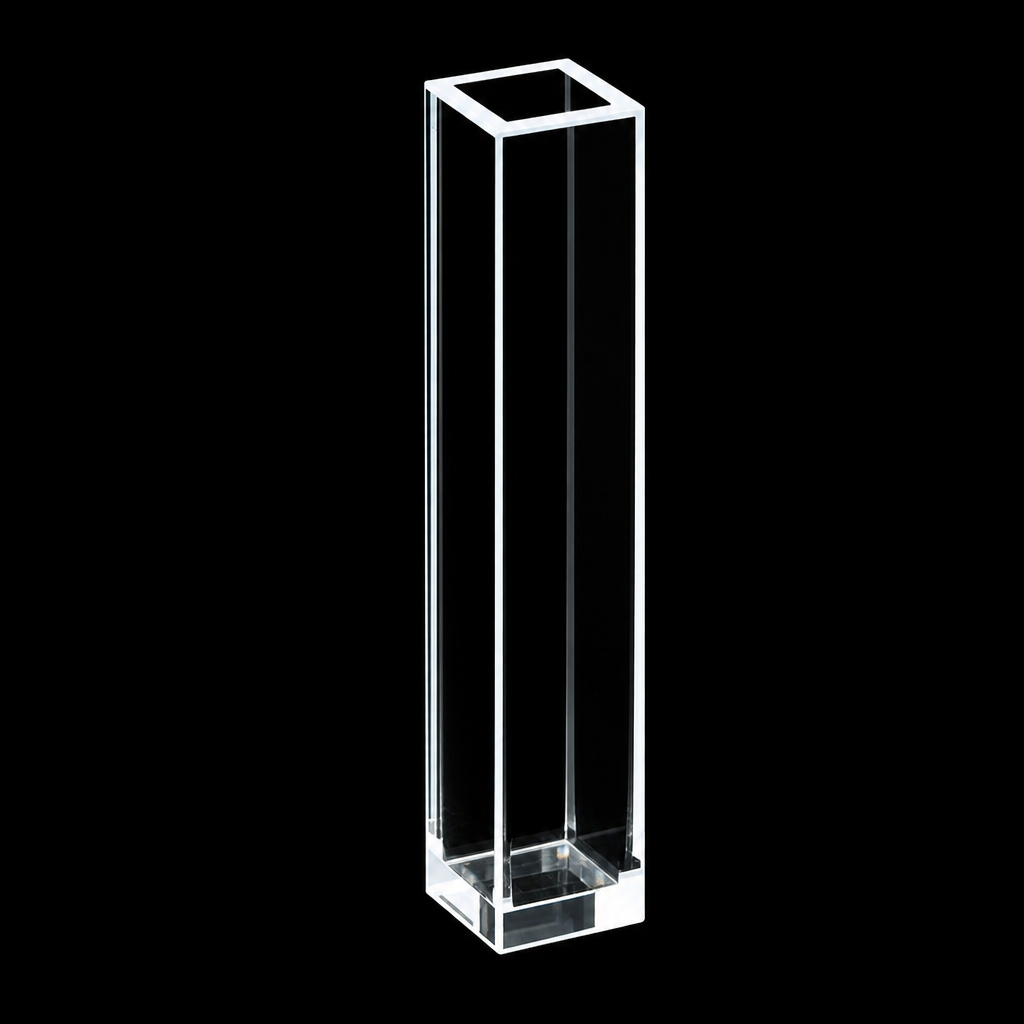 (MQQFL011) Quartz Fluorescence Cuvette, 6 mm Path Length, 1.2 mL, JGS1, Molded 83, Optically Contacted One-Piece Construction, 1 Piece
