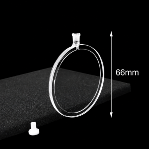 (MQQST011) Stoppered Cylindrical Quartz Cuvette, 1 mm Path, 66 mm Body Height, 69 mm Overall Height