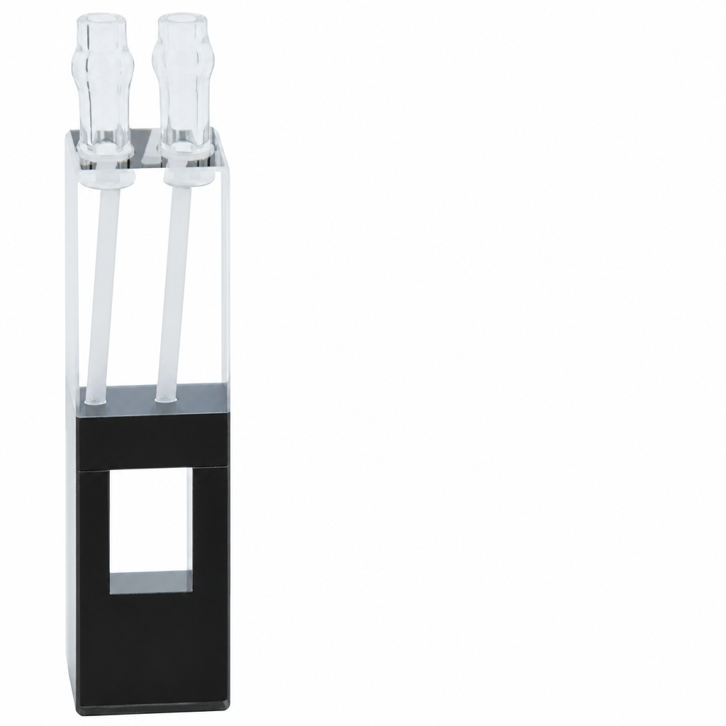 (MQQFC087) Quartz Micro Flow Cell, Capacity: 650 µL, Window Dimensions: 6.5 × 10 mm, Two-Side Light-Transmitting Design, 1 Piece