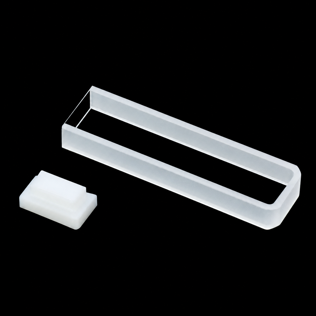 Custom Quartz Cuvette, 5 mm Specification, 0.5 mm Optical-Face Wall