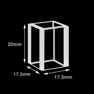 (MQQFC055) Quartz Rectangular Sample Cell, 12.5 mm Path, 3 mL, Open at Both Ends