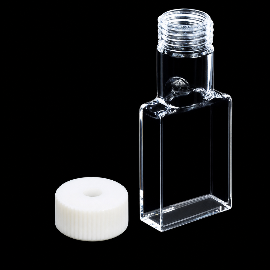 (MQQSC027) Quartz Screw-Top Sample Cell, 12 mL, 30 mm Version, Five-Side Transmission