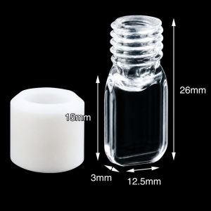 (MQQSC052) Quartz Screw-Top Cuvette, 0.5/10 mm Dual Path, 31 mm Height with Cap