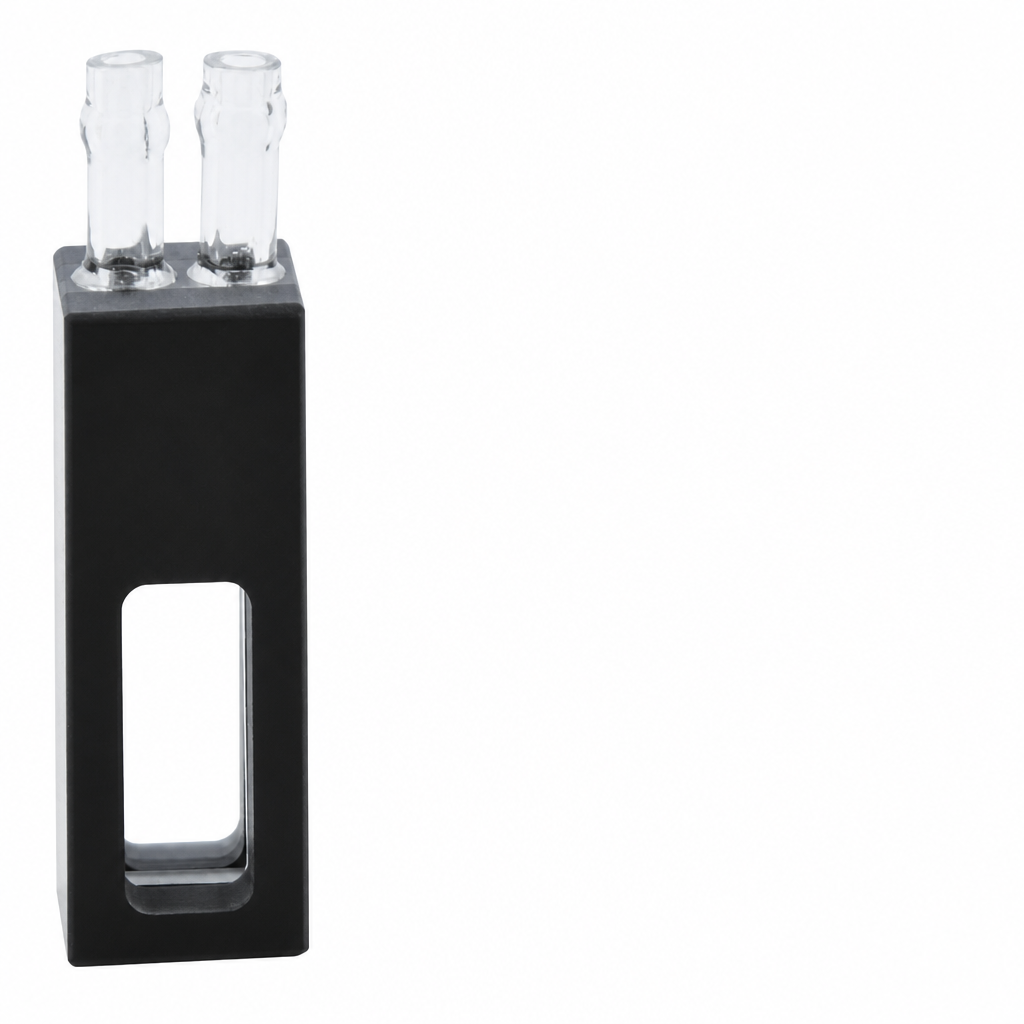 (MQQFC084) Quartz Flow Cell, Capacity: 225 µL, Path Length: 2 mm, Window Dimensions: 17.5 × 6.5 mm, Two-Side Light-Transmitting Design, 1 Piece