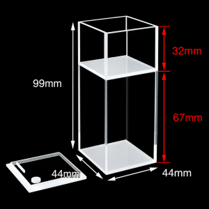 (MQQFL069) Quartz High-Capacity Cuvette, 40 mm path, 50 mL nominal capacity, Two-Level Chamber