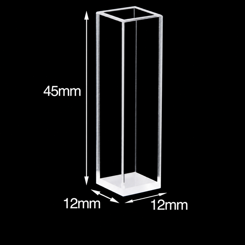 (MQQPA007) Particle-Size Sample Cell, 45 mm Height, Four-Sided Light Transmission, 1 Piece
