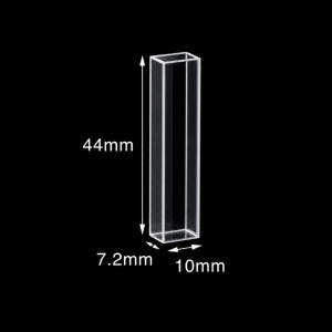 (MQQFC043) Quartz Rectangular Sample Cell, 9/6.2 mm Dual Path, 2.4 mL, Open at Both Ends