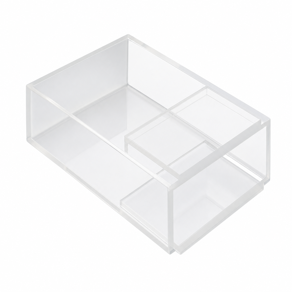 MQQFL001 glass fluorescence cuvette with positioning block, source-listed 21 mm configuration
